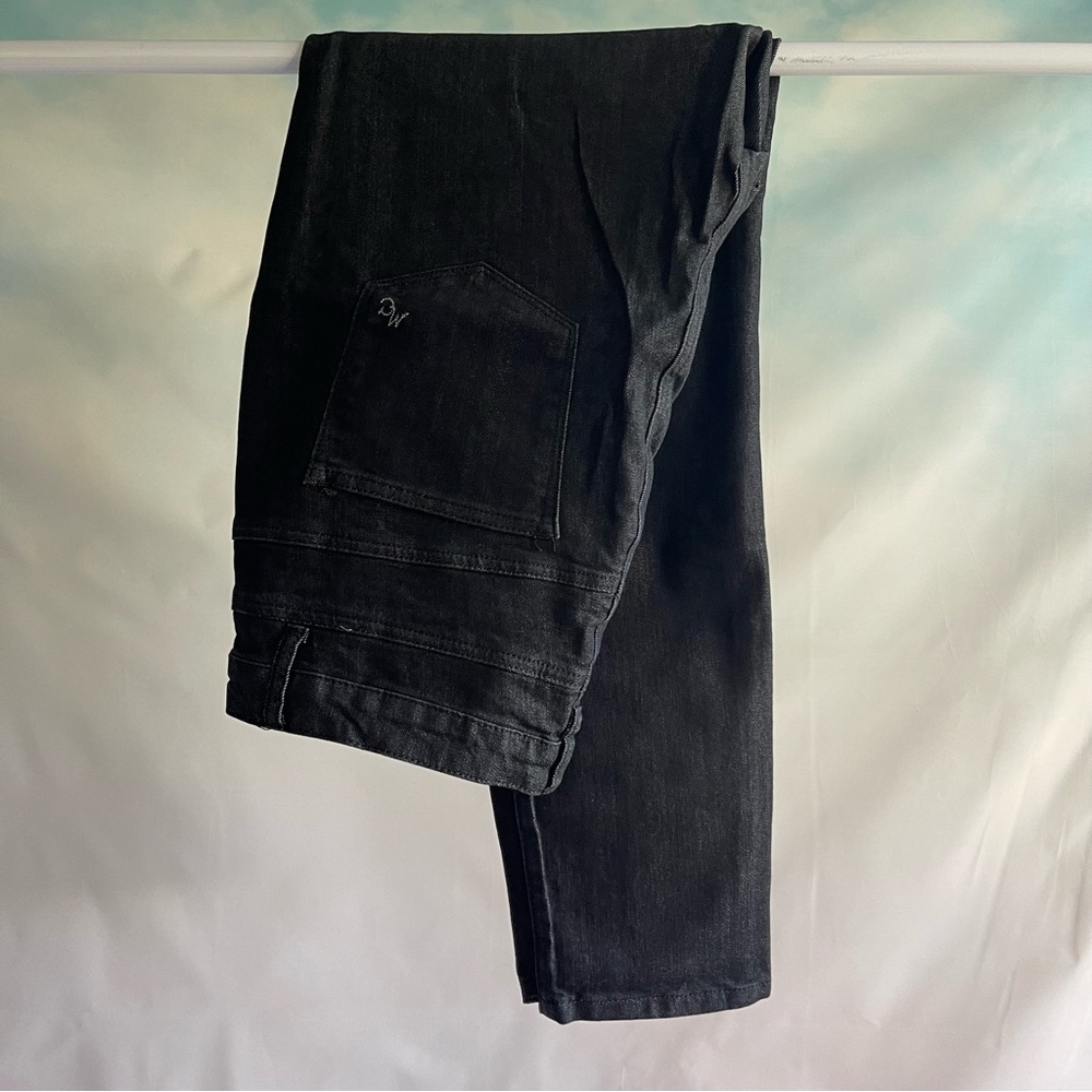 NWOT ModCloth Button Fly High Rise Black Skinny Jeans Womens Size 16 - Picture 2 of 7